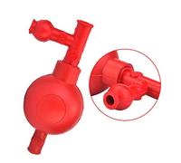 Pipeta cuantitativa de presión segura de laboratorio duradera con bulbo de succión de caucho con 3 válvulas(rojo)