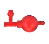 Pipeta de goma de pera relleno de pipeta de goma de pera de succión segura presión cuantitativa de pipeta con 3 válvulas (rojo) (rojo)