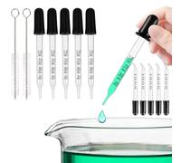 Pipeta de Vidrio de Líquido,10 piezas Cuentagotas,Cuentagotas Cristal,Pipeta Cuentagotas Cristal,Pipeta Vidrio,Pipeta Graduado,Pipeta de Vidrio de Líquido,para Planta de Líquido Art de Maquillaje