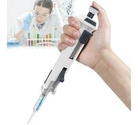 Pipeta manual, pipetas de laboratorio ajustables con puntas de 5 ml, control de volumen de 5 engranajes para medicina, enseñanza, industria química, investigación científica