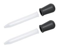 Pipetas de 2 Piezas, Pipeta Líquida de Vidrio de 5 Ml con Tapas de Goma Grandes, Gotero de Pipetas de Laboratorio para Experimentos Científicos, Goteo de Pintura, Decoración de Alimentos,(negro)