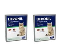 Pipetas Gatos LIFRONIL x3 Pipetas contra Pulgas y Garrapatas Muy EFICAZ | Apto para Todo Tipo de Gatos a Partir de 2 Meses y más de 1 kg de Peso | Protección hasta 5 Semanas. (Pack 2 uds)