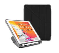 Pipetto Funda para iPad de 10.2 Pulgadas 2019 de 7ª generación | TPU a Prueba de Golpes Origami Pencil Shield Apple Pencil y Soporte Logitech Crayon | Negro