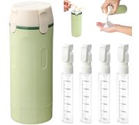 Pipihome 4 en 1 Botes Viaje Rellenables, Botellas de Viaje a Prueba de Fugas, Botellitas Pequeñas para Rellenar, Kit Viaje Avion Botes, Kit de Viaje para Champú, Crema, Loción (B)