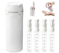 Pipihome 4 en 1 Botes Viaje Rellenables, Botellas de Viaje a Prueba de Fugas, Botellitas Pequeñas para Rellenar, Kit Viaje Avion Botes, Kit de Viaje para Champú, Crema, Loción (A)