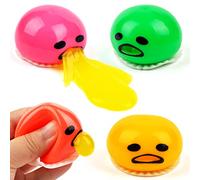 Pipihome 4 Piezas Juguete Yema de Huevo Vomitando, Vomitar Huevo de Juguete, Regalos Cumpleaños Niños Colegio, Antiestres Juguete, Juguetes Sensoriales, Juguetes para Aliviar el Estrés