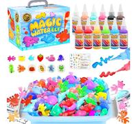 Pipihome Aqua Gelz Creative Set, Juguetes de Magic Water Elf 3D, Magic Agua Niños Juguetes Océano con 12 Geles Mágicos y 12 Moldes de Animales, Magic Water Elf Juguetes Educativos Niños