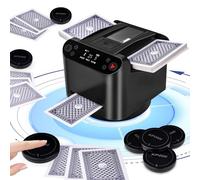 Pipihome Barajador de Cartas Automático y Repartidor 2 in 1, Mezclador Eléctrico para Juegos de Cartas, Card Shuffler con 4 Botones Inalámbricos, para UNO, Blackjack, Texas Hold'em