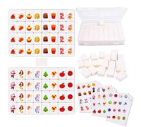 Pipihome Seaside Escape Juego de Mesa - 65 Bloques de 30mm Mahjong Con Rompecabezas para Adultos y Niños