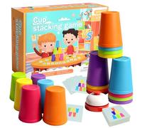 Pipihome Stacking Game, Nesting Cups, Colorful Speed Set, Divertido Juguete Desafío, Juego de Juego Interactivo, Herramienta de Construcción de Skill, Quick Cups Activity for Motor-Koordination (A)