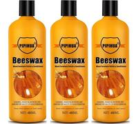 PIPIHUA Cera de Abejas Pulimento para Muebles de Madera, Cera Natural Incolora para el Cuidado de Muebles y Protección de Madera para Interior y Exterior 480ml, 3 Piezas