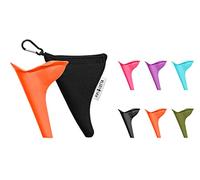 PiPiLOTTA® Orinal portátil para Mujer | Ayuda para orinar de pie para Damas en Música Festivales Camping Viajes al Aire Libre | Portatil Silicona Baño Cono WC Mochilas | Urinario Femenino (Naranja)