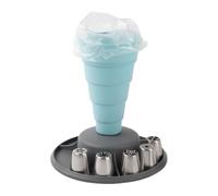 Piping Bag Holder Stand for Filling, Icing High Temperature Resistant Cake Nozzles Organizer, Compact Baking Tool 4.02 pulgadas for Friends Youth Teens Girls Women Boys