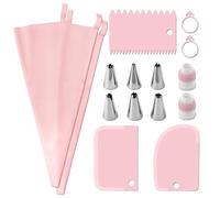 Piping Bags and Tips Set - Icing Bags and Tips Set | Piping Bag Tipss Sets |15pieces Icing & Pipinng Tiips | Reusable Pipiing Bag Tipss Sets|Cake Decorating Frosting Pipiing Kit for Decorative Cakes