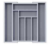 Pipishell Organizador de cajones expandible de bambú para soporte de utensilios, bandeja de cubiertos ajustable, organizador de cajones de madera para cubiertos, cubiertos, cuchillos en cocina,