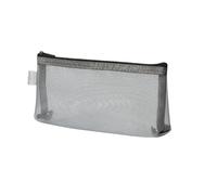 pipisweet 1 estuche de malla transparente portátil para lápices, oficina, estudiantes, suministros escolares, bolsa de almacenamiento de billetes, gris, Talla única