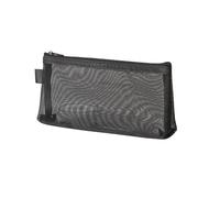 pipisweet 1 estuche de malla transparente portátil para lápices, oficina, estudiantes, suministros escolares, bolsa de almacenamiento de billetes, negro, Talla única