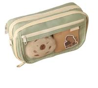 pipisweet 2 estuches grandes para lápices Capybara de dibujos animados con broches, pegatinas, clips, llaveros, estuche para bolígrafos para niños (con muñeca), f, Talla única