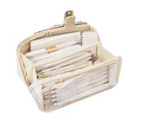 pipisweet 2 estuches multifuncionales grandes para lápices, multicapa, para estudiantes, papelería, estuches para bolígrafos, suministros, White, Talla única