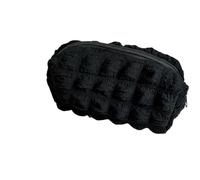 pipisweet 2 estuches para lápices Kawaii Puffs, estuche para cosméticos y bolígrafos, bonito estuche coreano para oficina, suministros de vuelta a la escuela, estudiantes, Black, Talla única