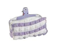 pipisweet 2 estuches para lápices Kawaii Puffs, estuche para cosméticos y bolígrafos, bonito estuche coreano para oficina, suministros de vuelta a la escuela, estudiantes, morado y blanco, Talla única