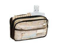 pipisweet 2 estuches transparentes para estudiantes, suministros escolares, bolsa de almacenamiento multifuncional, bonita bolsa de papelería para niños, estuche de maquillaje para niñas, Black, Talla