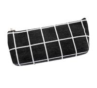 pipisweet 5 estuches de lona para lápices, bolsa de papelería para estudiantes, bolígrafos, bolsa de maquillaje para mujeres y niñas, bolsa de lápiz labial, cartera larga, Black, Talla única