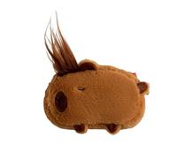 pipisweet Bonito estuche de peluche Capybara para cosméticos, estuche para bolígrafos de conejillo de indias, bolsa de lápices de gran capacidad, suministros escolares, caja de papelería, café, Talla