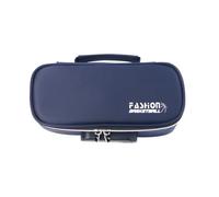 pipisweet Estuche escolar de gran capacidad con bloqueo de contraseña, estuche de lápices de color sólido, duradero, portalápices portátil, soporte escolar, Color azul sólido, Talla única