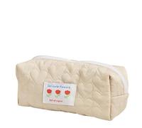 pipisweet Estuche organizador de maquillaje con cremallera para mujer, bolsa organizadora de maquillaje, artículos de aseo femenino, bolsa organizadora de maquillaje, beige, Talla única