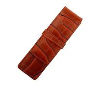 pipisweet Estuche para lápices con diseño de cocodrilo con piel sintética para niños y niñas, para estudiantes escolares, Brown, Talla única