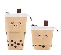 pipisweet Estuche telescópico para lápices de té con leche de pie, estuche de papelería para estudiantes, suministros de oficina, estuche para lápices, d, Talla única