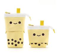 pipisweet Estuche telescópico para lápices de té con leche de pie, estuche de papelería para estudiantes, suministros de oficina, estuche para lápices, a, Talla única