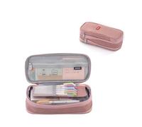 pipisweet Estuches para lápices, gran capacidad, para niñas, oficina, estudiantes, papelería, organizador de suministros escolares, amarillo claro, Talla única