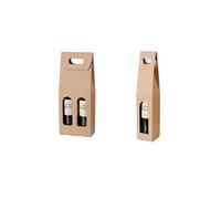 pipisweet Paquete de 5-10 bolsas de vino de papel kraft de envío rápido, soporte para botellas de aceite de Oliver, Dos botellas, 5 unidades