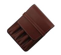 pipisweet Portalápices de piel sintética hecho a mano para 4 bolígrafos, diseño de cocodrilo, bolsa de almacenamiento, papelería, suministros escolares y de oficina, 001-3, Talla única