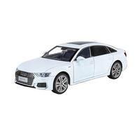 PIPJLCGE Réplica de coche en miniatura modelo 1:18 para Audi A6l, modelo de aleación de simulación en miniatura, exquisitos adornos decorativos, colección de vehículos fundidos a presión (blanco)