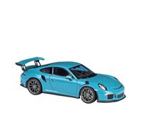 PIPJLCGE Réplica de coche en miniatura modelo 1:24 para Porsche 911 Gt3 Rs Mini simulación de aleación de zinc modelo de estantería adornos decoración colección escala vehículo fundido a presión (azul