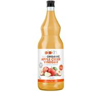 Pipkin Vinagre de Sidra de Manzana 100% Orgánico, Con Madre, Puro, Sin Refinar y Sin Filtrar, Vegano y Vegetariano, 1L (Frasco de Vidrio)