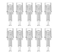 PIPM 3D Quadrat Nano Recambios Derma Pen Microneedling Cartuchos de agujas para Auto Derma Micro agujas Roller Electric Pen 10 unidades (cartuchos de puerto roscado/ranura 3D Nano)