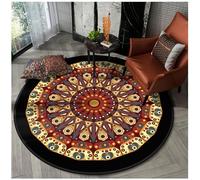 PIPOEI Alfombra Redonda Antideslizante Alfombras Redondas Lavables Fácil de cuidar y Robusta Ideal para Sala de Estar Alfombra Redonda para Dormitorio Comedor Cocina 03,80CM