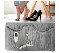 PIPOEI Calentador de Pies Eléctrico, Calientapiés de Tamaño Extra Grande 30" x 16", con 6 Niveles de Temperatura y 4 Temporizadores, Protección contra Sobrecalentamiento A,EU