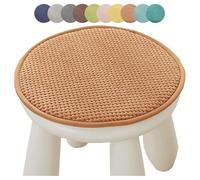 PIPOEI Cojín de Asiento Redondo de 10/12/14/16/18 Pulgadas con Lazos Almohadilla Redonda para Silla para Taburete de Bar de Bistró, Cocina, Hogar, Oficina 02,25cm/10inch