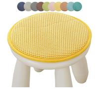 PIPOEI Cojín de Asiento Redondo de 10/12/14/16/18 Pulgadas con Lazos Almohadilla Redonda para Silla para Taburete de Bar de Bistró, Cocina, Hogar, Oficina 03,40cm/16inch