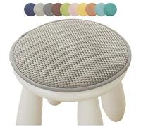 PIPOEI Cojín de Asiento Redondo de 10/12/14/16/18 Pulgadas con Lazos Almohadilla Redonda para Silla para Taburete de Bar de Bistró, Cocina, Hogar, Oficina 05,30cm/12inch