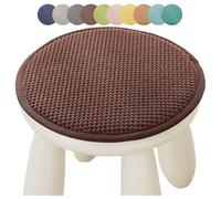 PIPOEI Cojín de Asiento Redondo de 10/12/14/16/18 Pulgadas con Lazos Almohadilla Redonda para Silla para Taburete de Bar de Bistró, Cocina, Hogar, Oficina 00,45cm/18inch