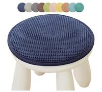 PIPOEI Cojín de Asiento Redondo de 10/12/14/16/18 Pulgadas con Lazos Almohadilla Redonda para Silla para Taburete de Bar de Bistró, Cocina, Hogar, Oficina 06,35cm/14inch