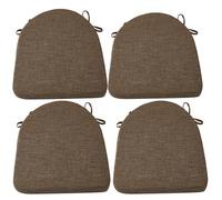 PIPOEI Cojín de Silla Cojines de Silla de jardín, Herradura Antideslizante semicircular con Cintas para Interior al Aire Libre Home Office Cocina Coffee,4 Pack