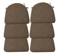 PIPOEI Cojín de Silla Cojines de Silla de jardín, Herradura Antideslizante semicircular con Cintas para Interior al Aire Libre Home Office Cocina Coffee,6 Pack