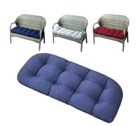 PIPOEI Cojín para Banco de Dos Plazas Exterior Cojines Impermeable para Tumbona para Patio, Porche, Jardín y Muebles de Mimbre Navy Blue